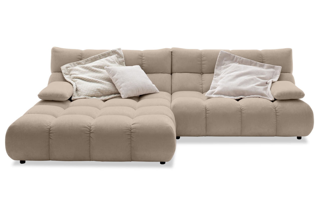 graceland ecksofa mit recamiere links roma taupe frontansicht graceland ecksofa mit recamiere links roma taupe frontansicht