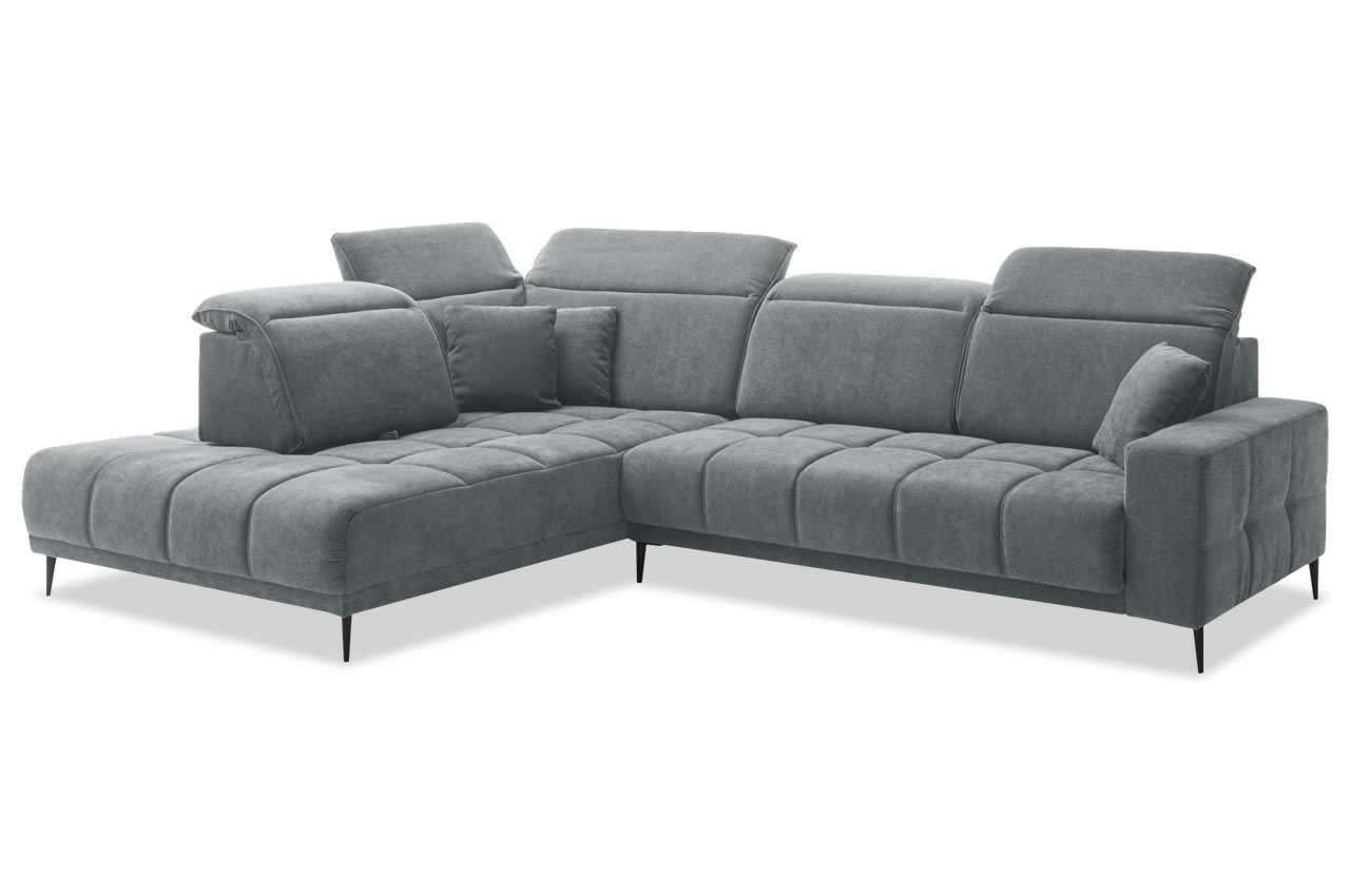 livorno ecksofa mit ottomane links aragon 93 grau kopfteilverstellung livorno ecksofa mit ottomane links aragon 93 grau kopfteilverstellung