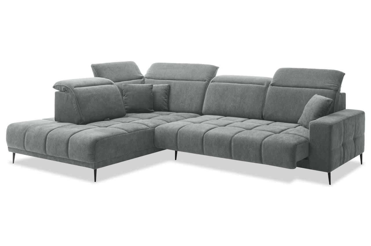 livorno ecksofa mit ottomane links aragon 93 grau frontansicht sitztiefenverstellung livorno ecksofa mit ottomane links aragon 93 grau frontansicht sitztiefenverstellung