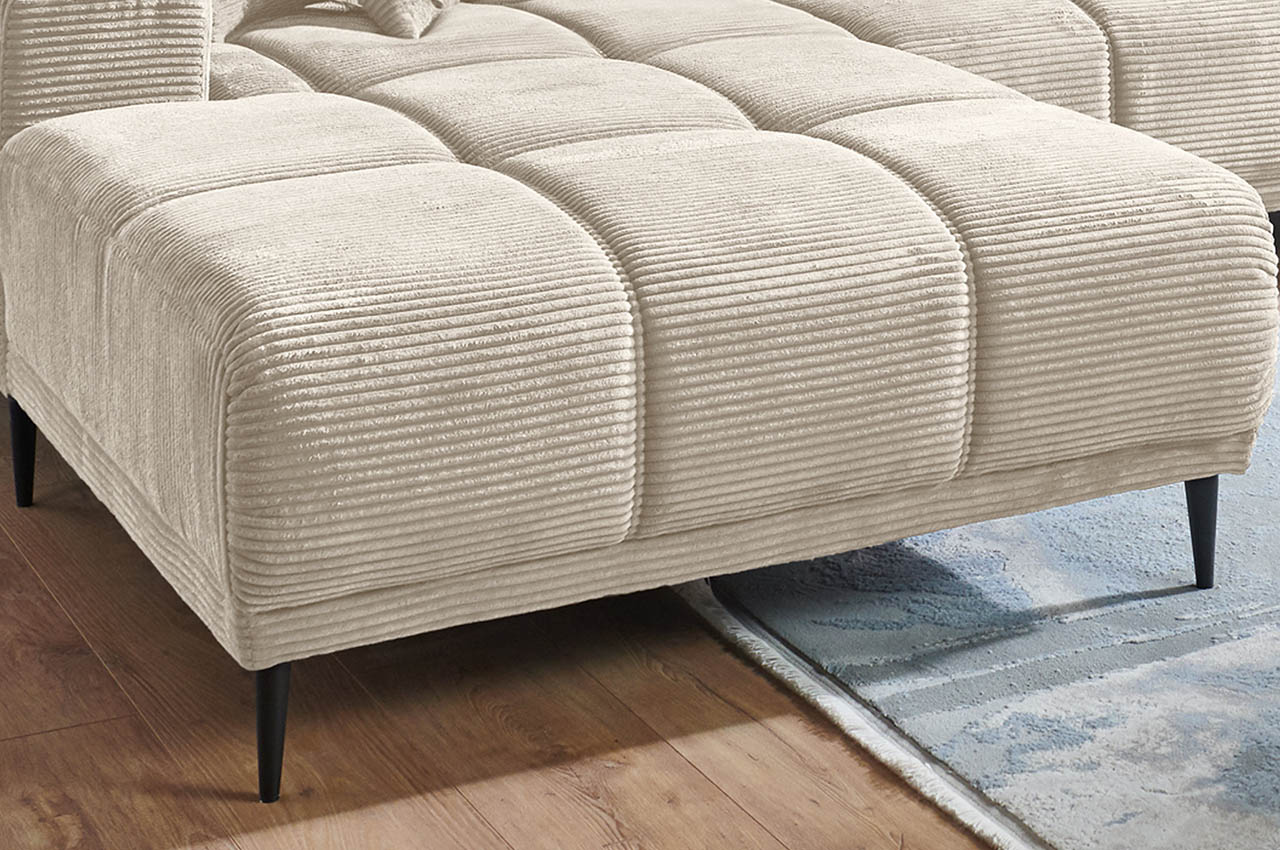 livorno ecksofa mit recamiere links cord stoff lincoln 03 beige ambiente sitztiefenverstellung