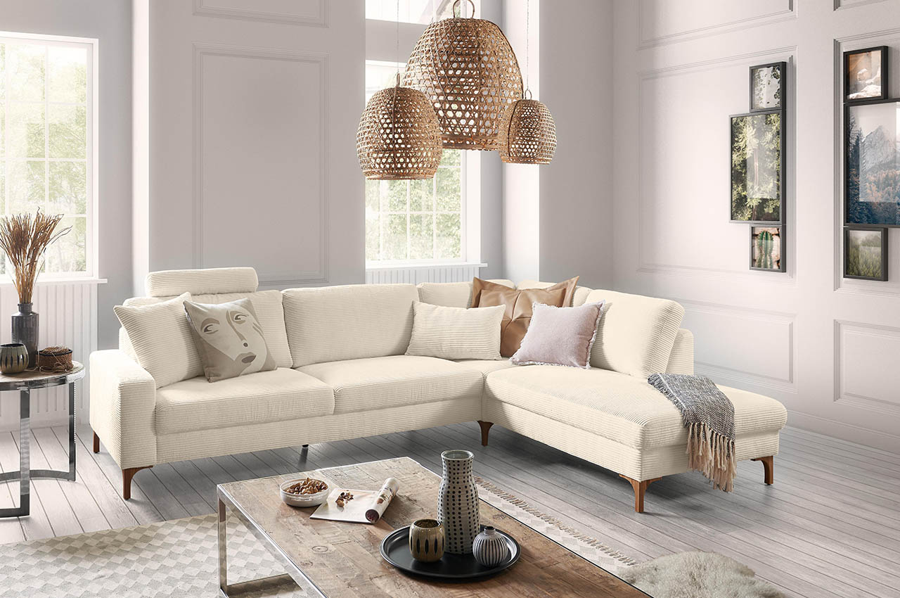 ecksofa coast ottomane rechts cord nature milieubild ecksofa coast ottomane rechts cord nature milieubild