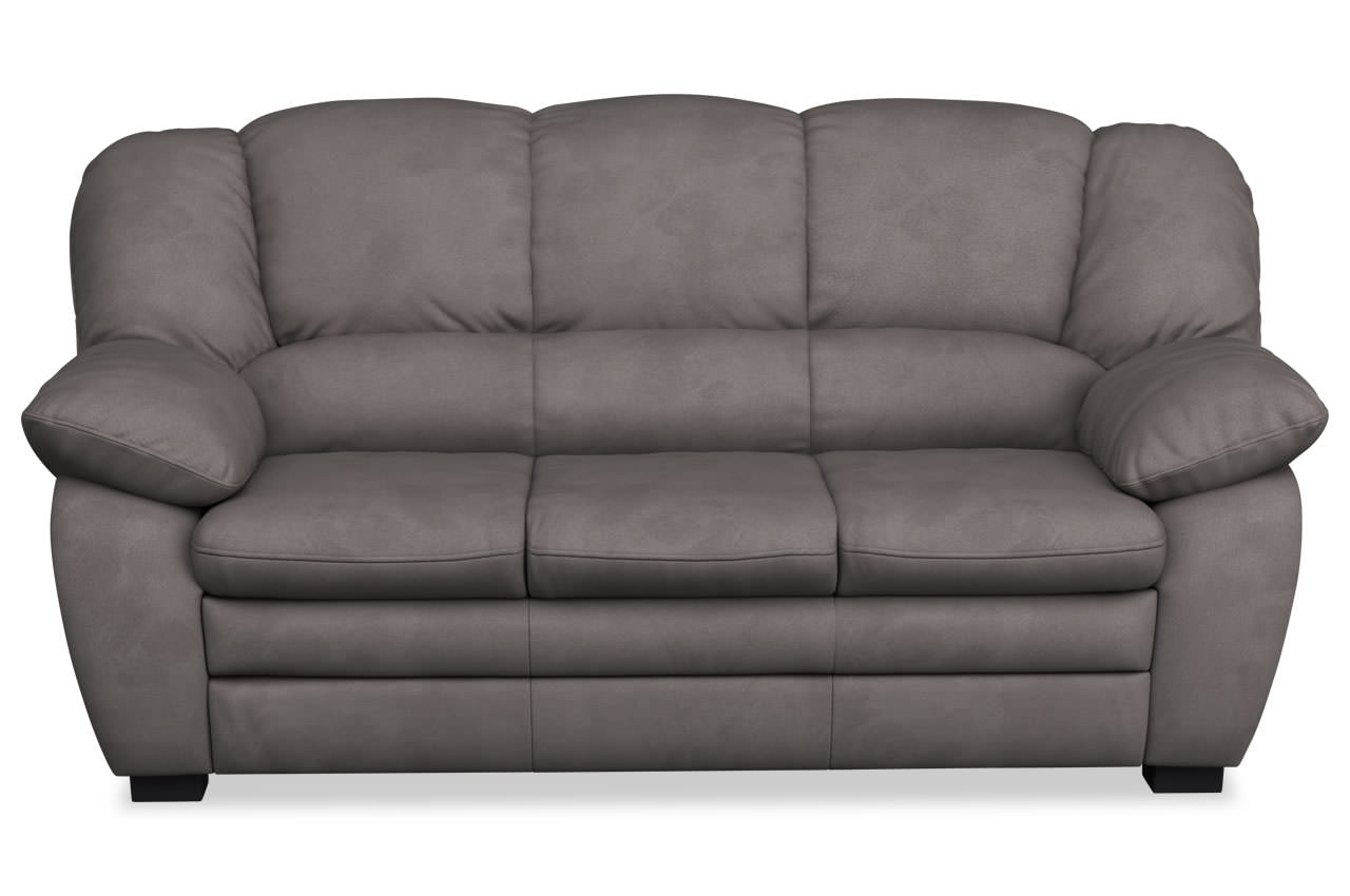 casino 3 er sofa von cotta stoff new lucca p701 dunkelgrau frontansicht