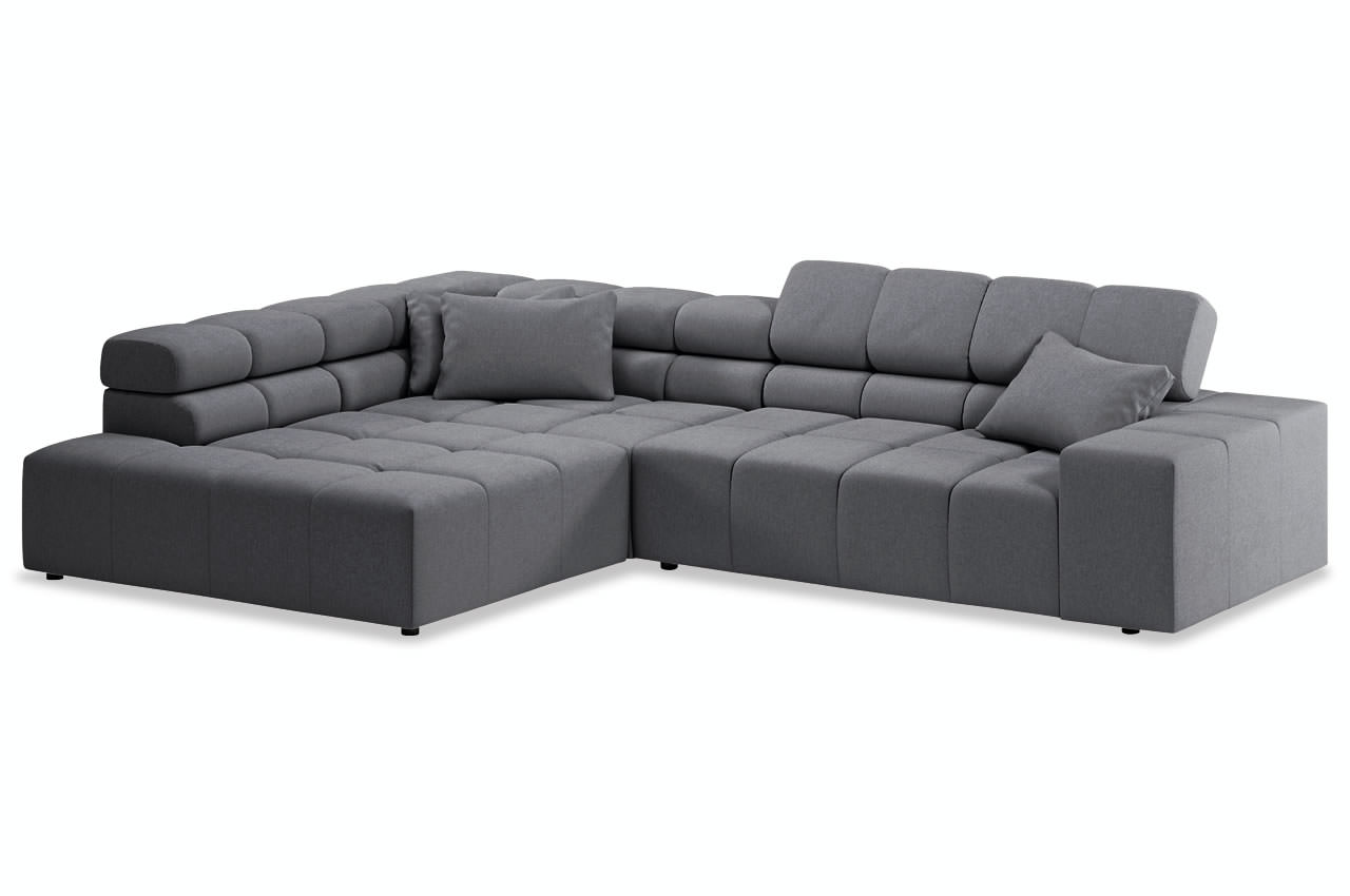 oregon candy ecksofa ottomane links stoff matrix farbe stahl mit sitztiefenverstellung