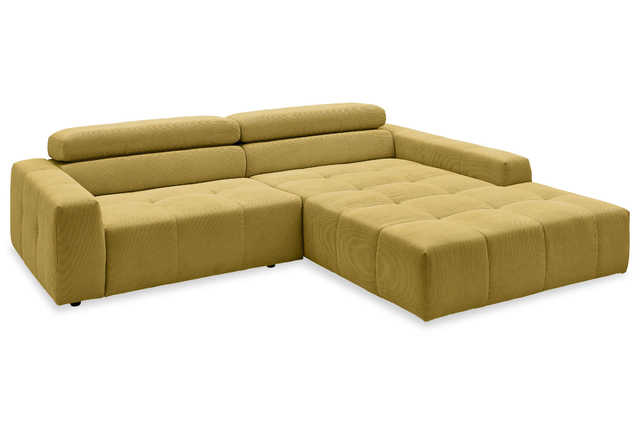 denver ecksofa recamiere rechts feincord pistazie