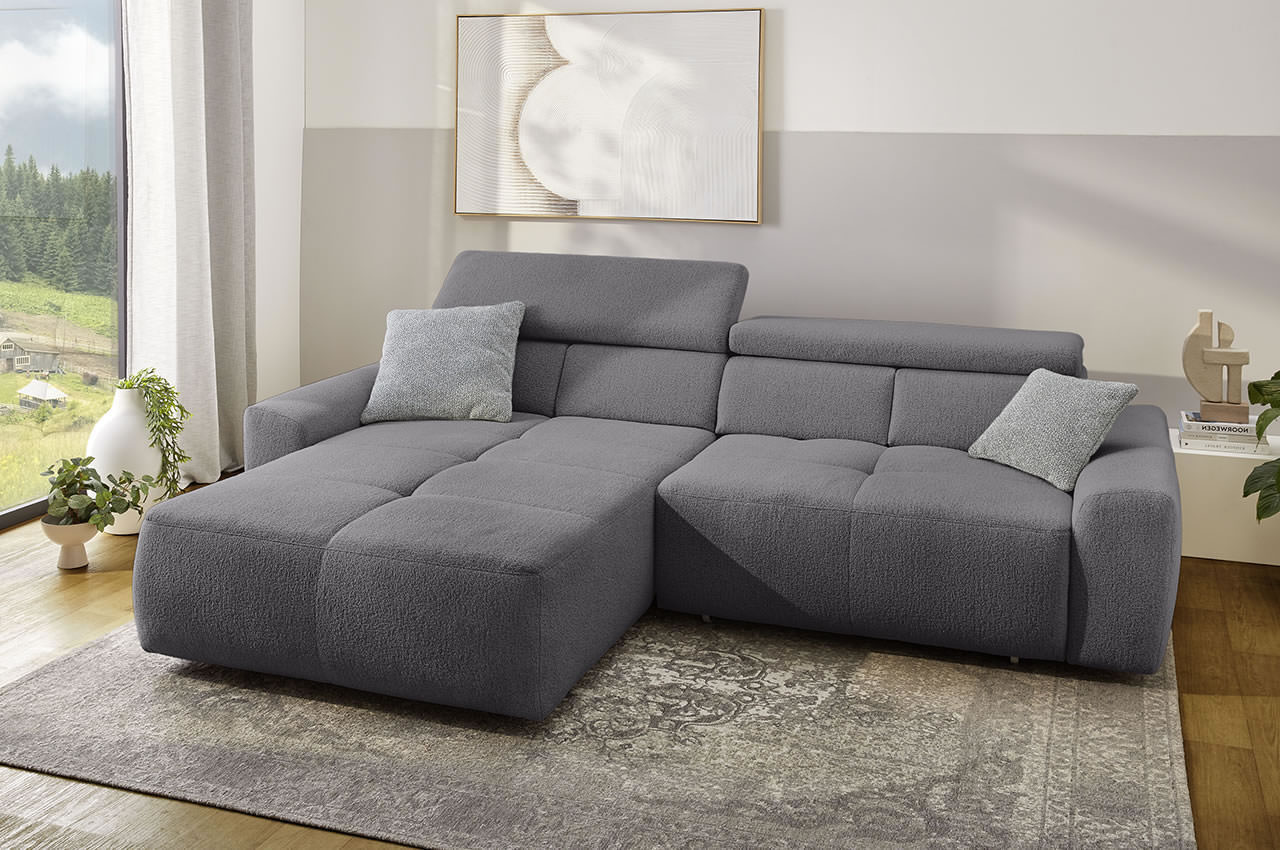 uno ecksofa links flachgewebe 432 09 grau milieubild 2