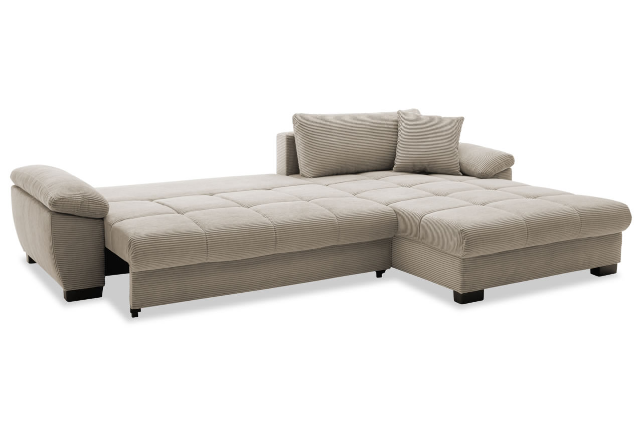 cancun ecksofa rechts cord stripes 03 taupe schlaffunktion