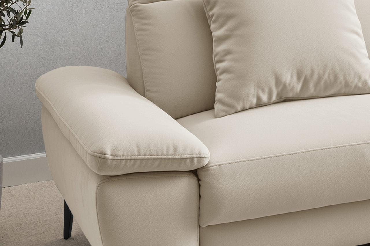 cancelli ecksofa rechts stoff tonia 750001 creme milieudetailbild armlehne