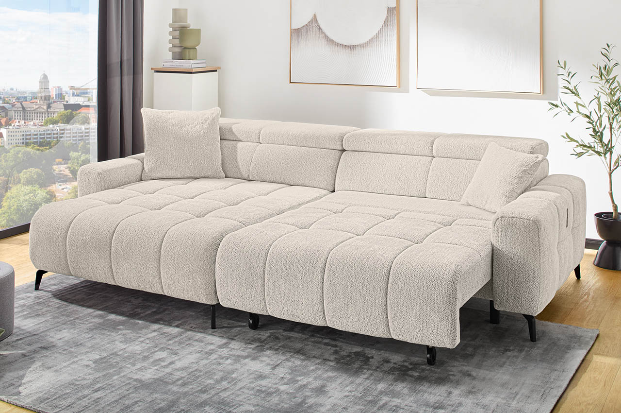ecksofa racer links 454 17 greige milieubild mit elektrischer verstellung ecksofa racer links 454 17 greige milieubild mit elektrischer verstellung