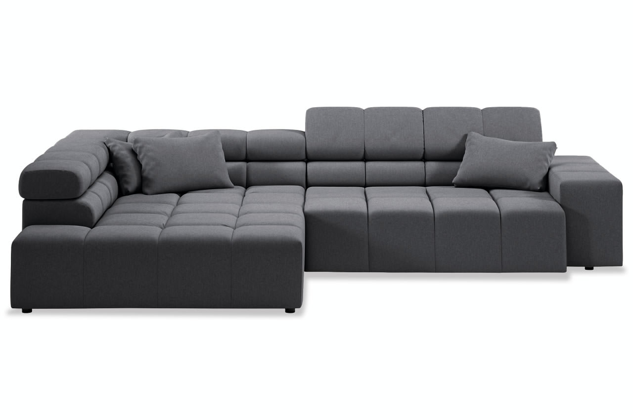 oregon candy ecksofa ottomane links stoff matrix farbe stahl frontansicht mit sitztiefenverstellung