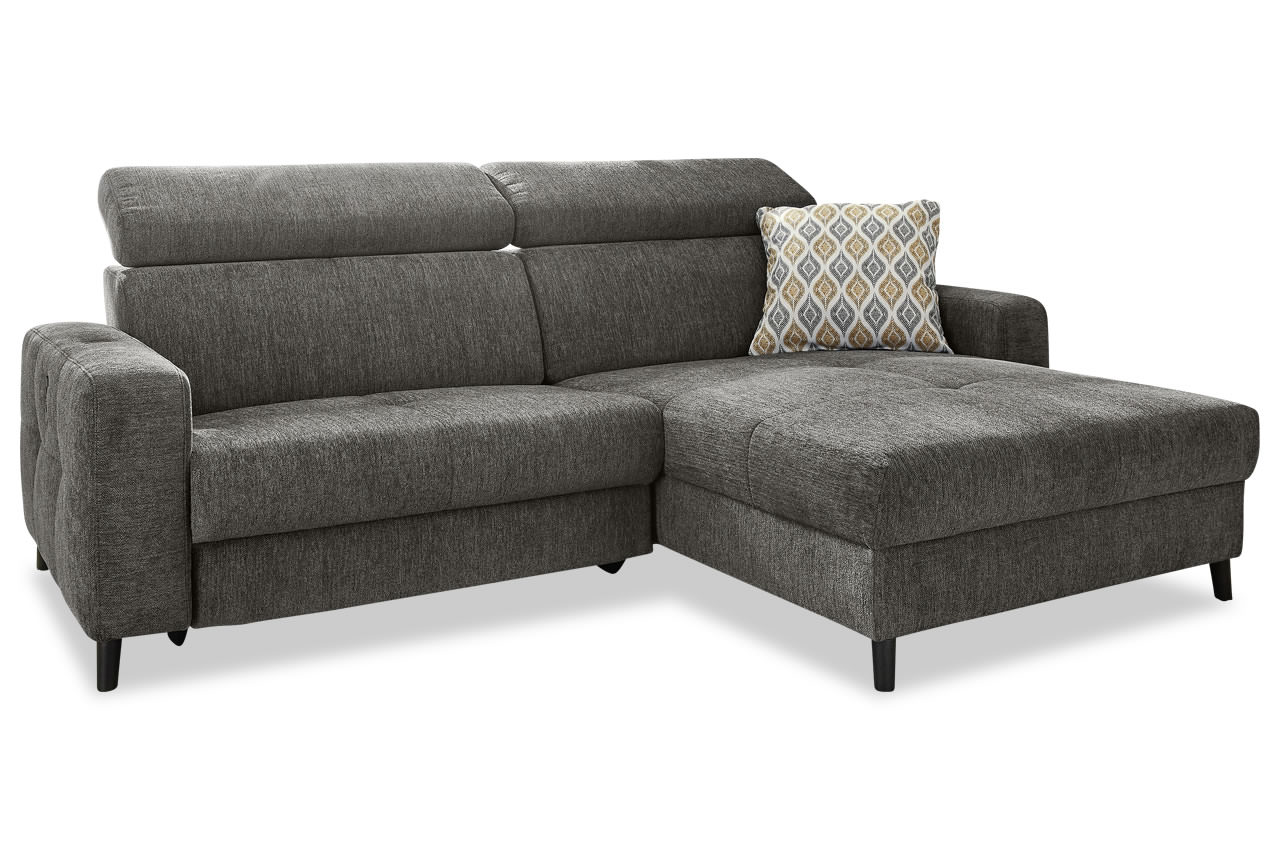 ecksofa doppio rechts stoff 444 09 grau mi kopfteilverstellung 1