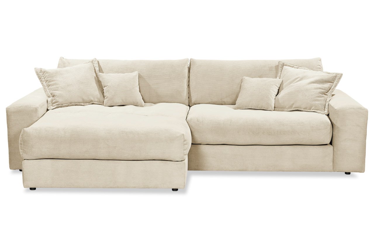 kamil ecksofa links feincord fjord 23 cream frontansicht kamil ecksofa links feincord fjord 23 cream frontansicht