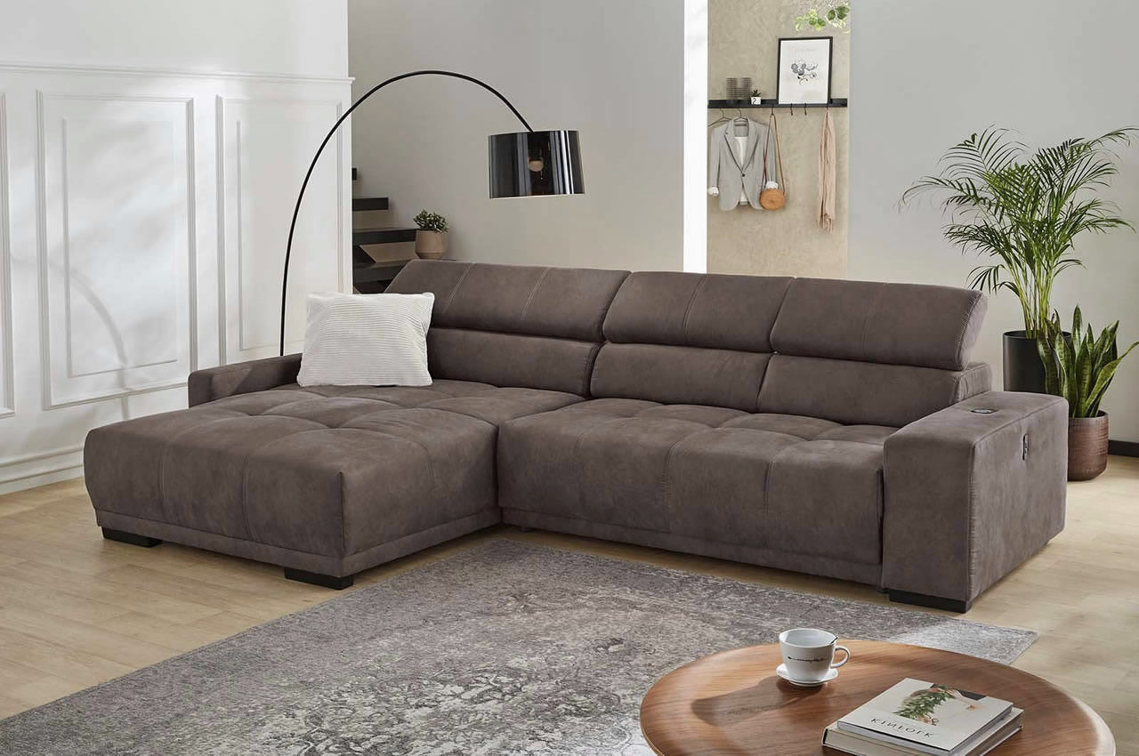 le mans ecksofa links stoff 415 08 braun milieubild