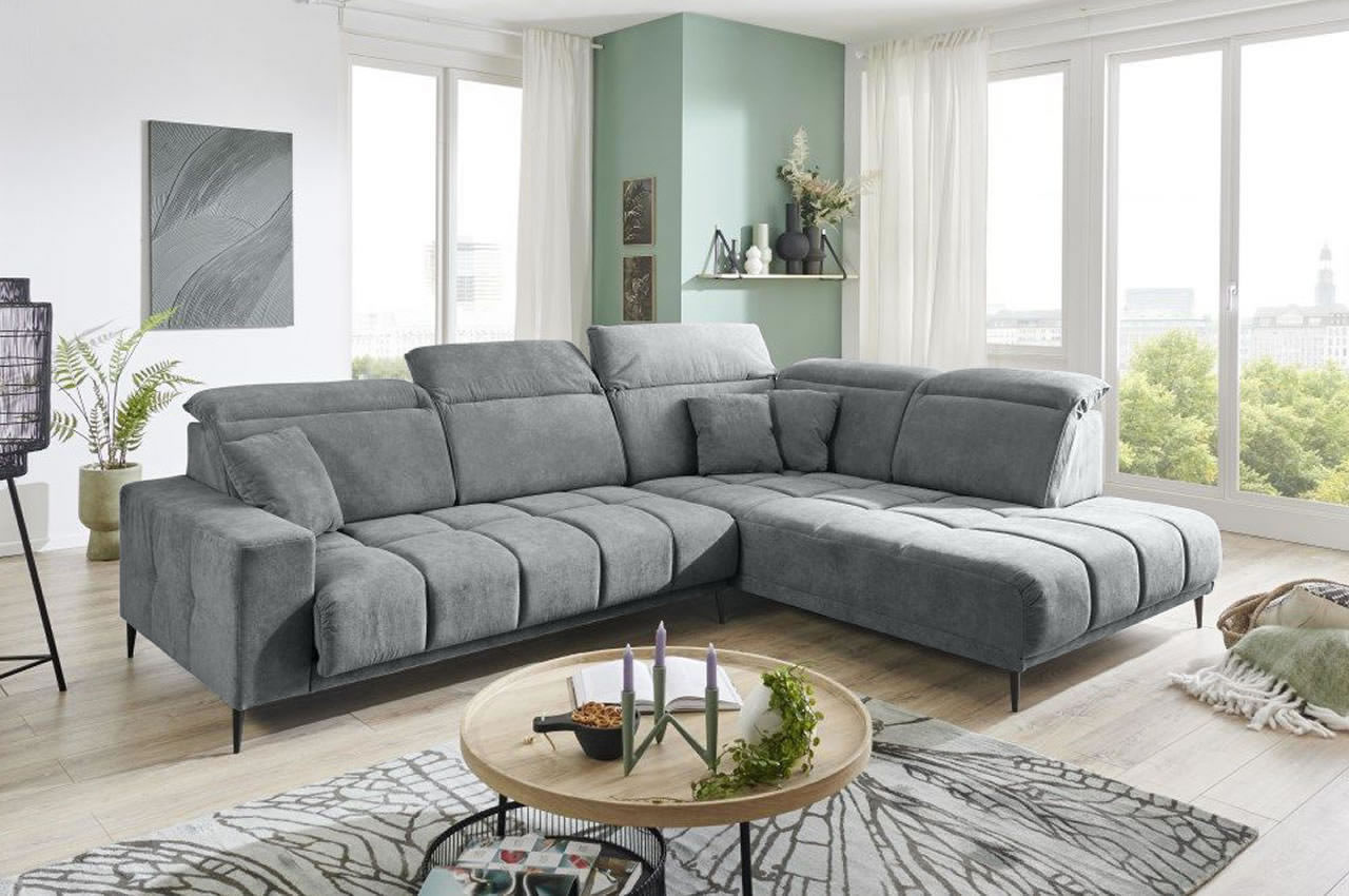 livorno ecksofa mit ottomane rechts aragon 93 grau milieubild sitztiefenverstellung livorno ecksofa mit ottomane rechts aragon 93 grau milieubild sitztiefenverstellung