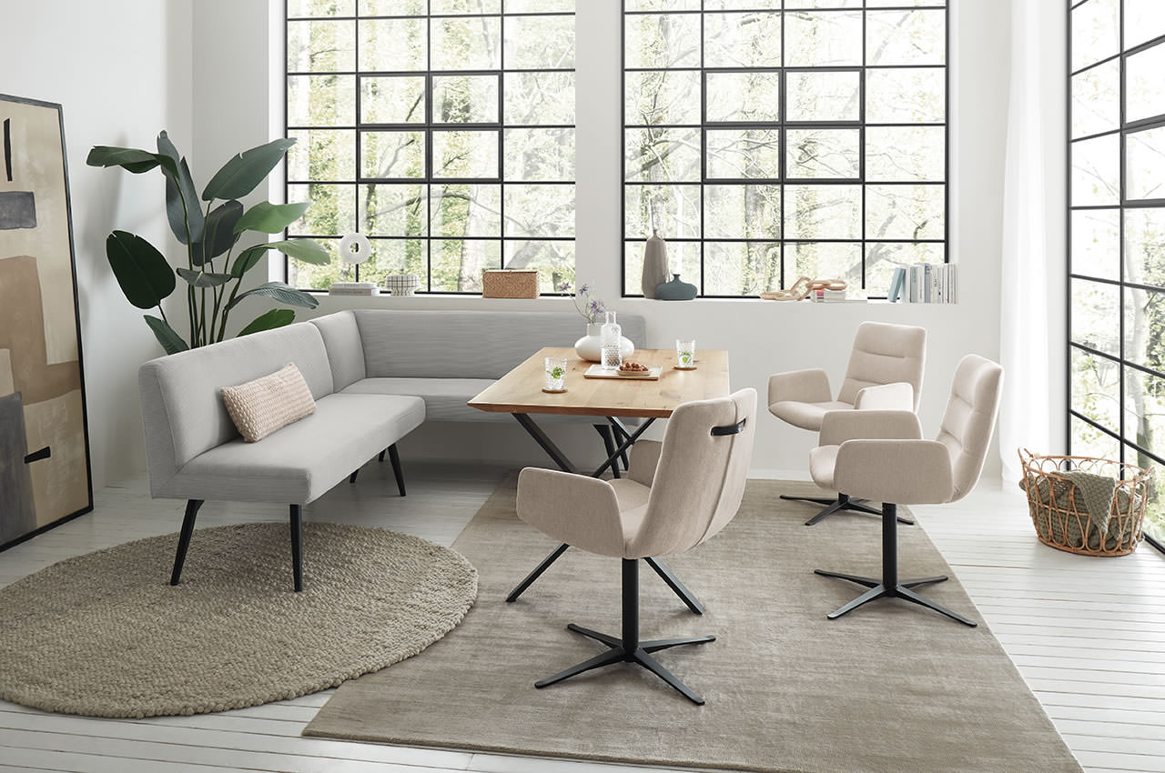 lungo candy kuechenbank eckbank variante rechts feincord silber milieubild