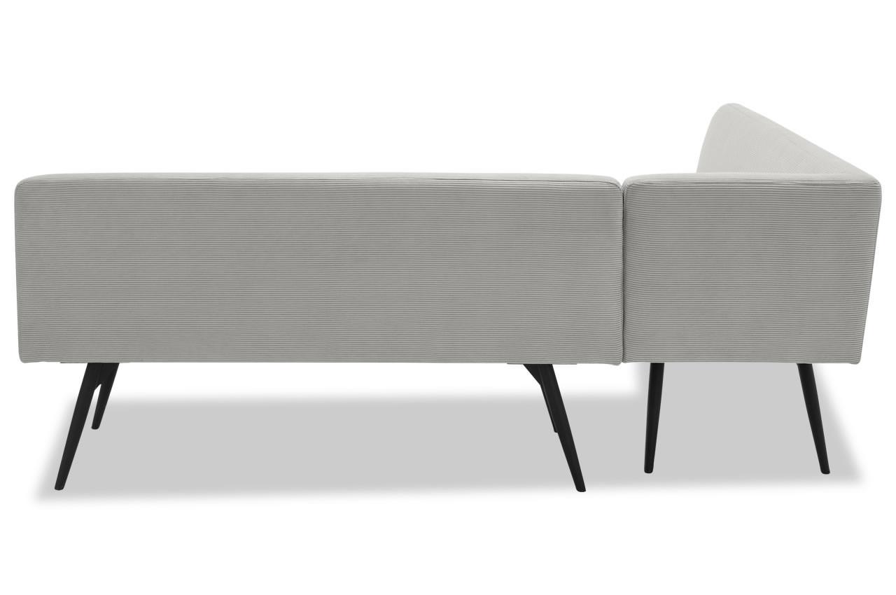 lungo candy kuechenbank eckbank variante links feincord silber rueckansicht