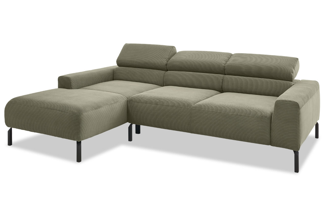 spring ecksofa mit recamiere links feincord olive kopfteilverstellung spring ecksofa mit recamiere links feincord olive kopfteilverstellung