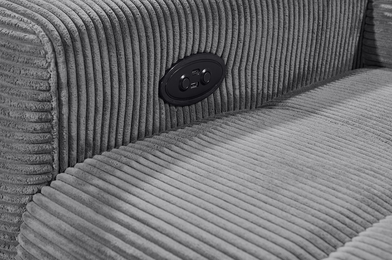 bavaro ecksofa ottomane rechts cord zoom 21 asche detailbild usb anschluss