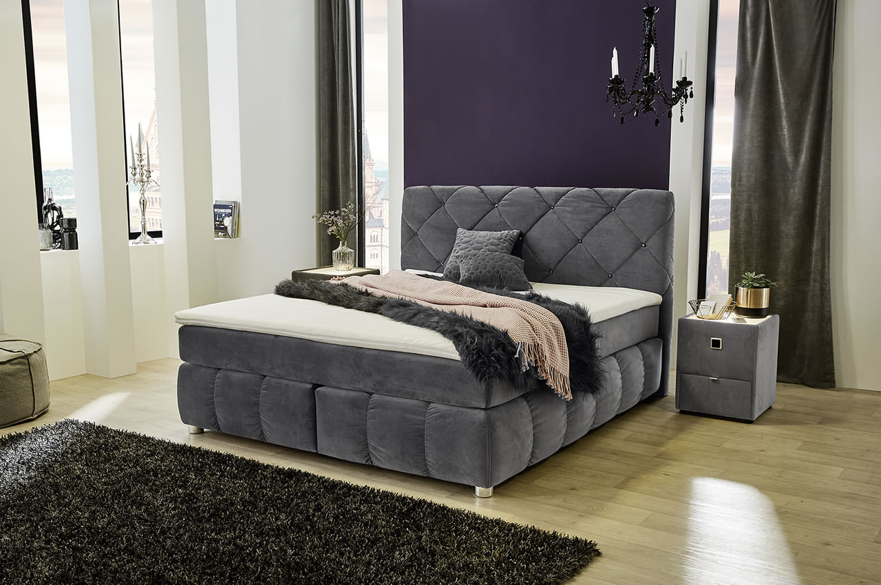 bella boxspringbett 180x200 samtvelour g372 09 grau ambiente