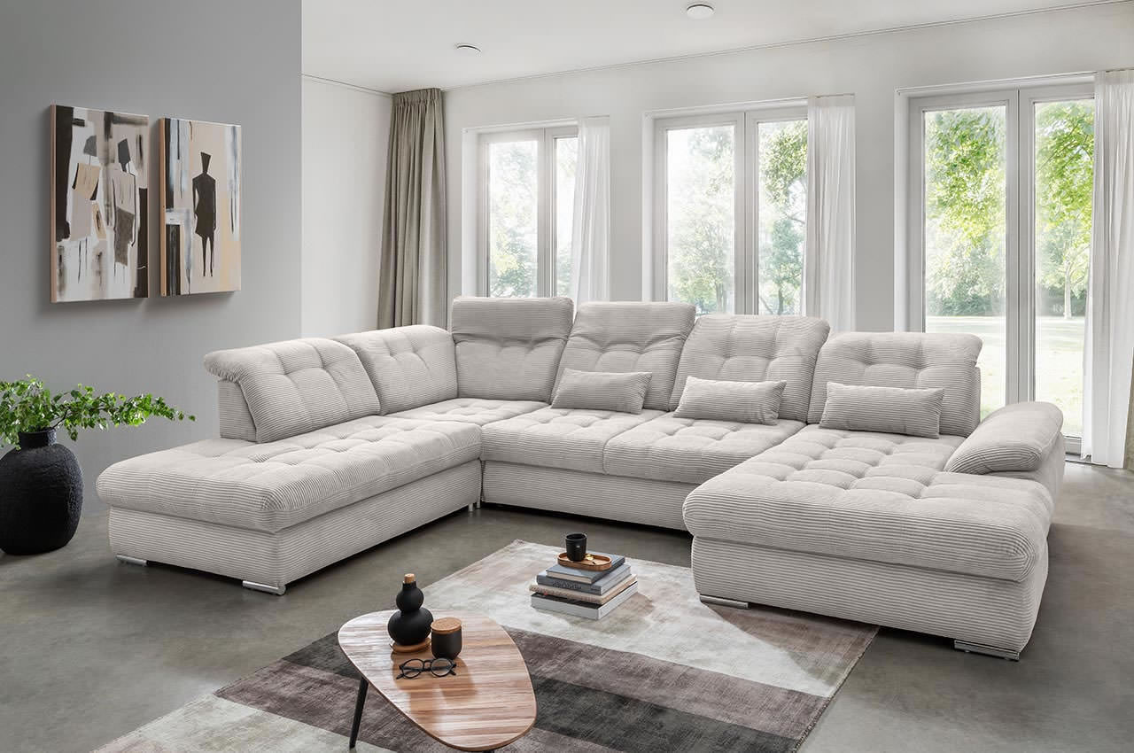 rigatti benformato wohnlandschaft links cordstoff 4802 silber milieubild rigatti benformato wohnlandschaft links cordstoff 4802 silber milieubild