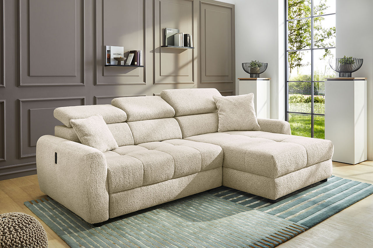 move ecksofa rechts flachgewebe 432 07 beige milieubild