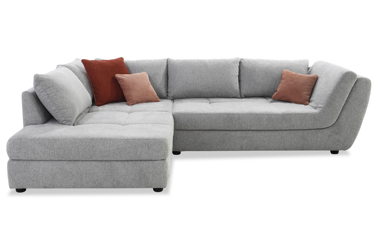 rascasse ecksofa links mittelstruktur stoff 430 39 mittelgrau frontansicht