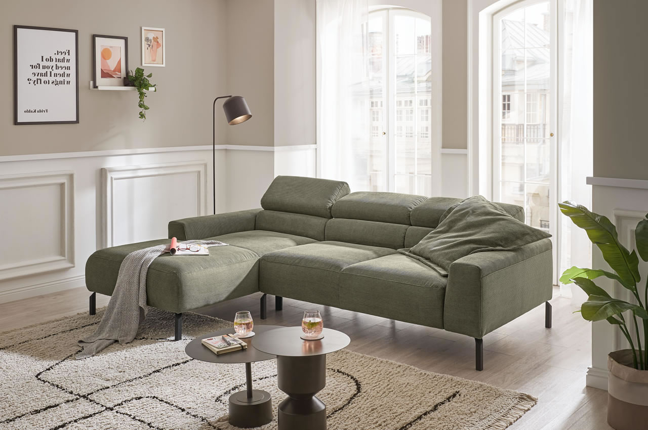 spring ecksofa mit recamiere links feincord olive milieubild spring ecksofa mit recamiere links feincord olive milieubild