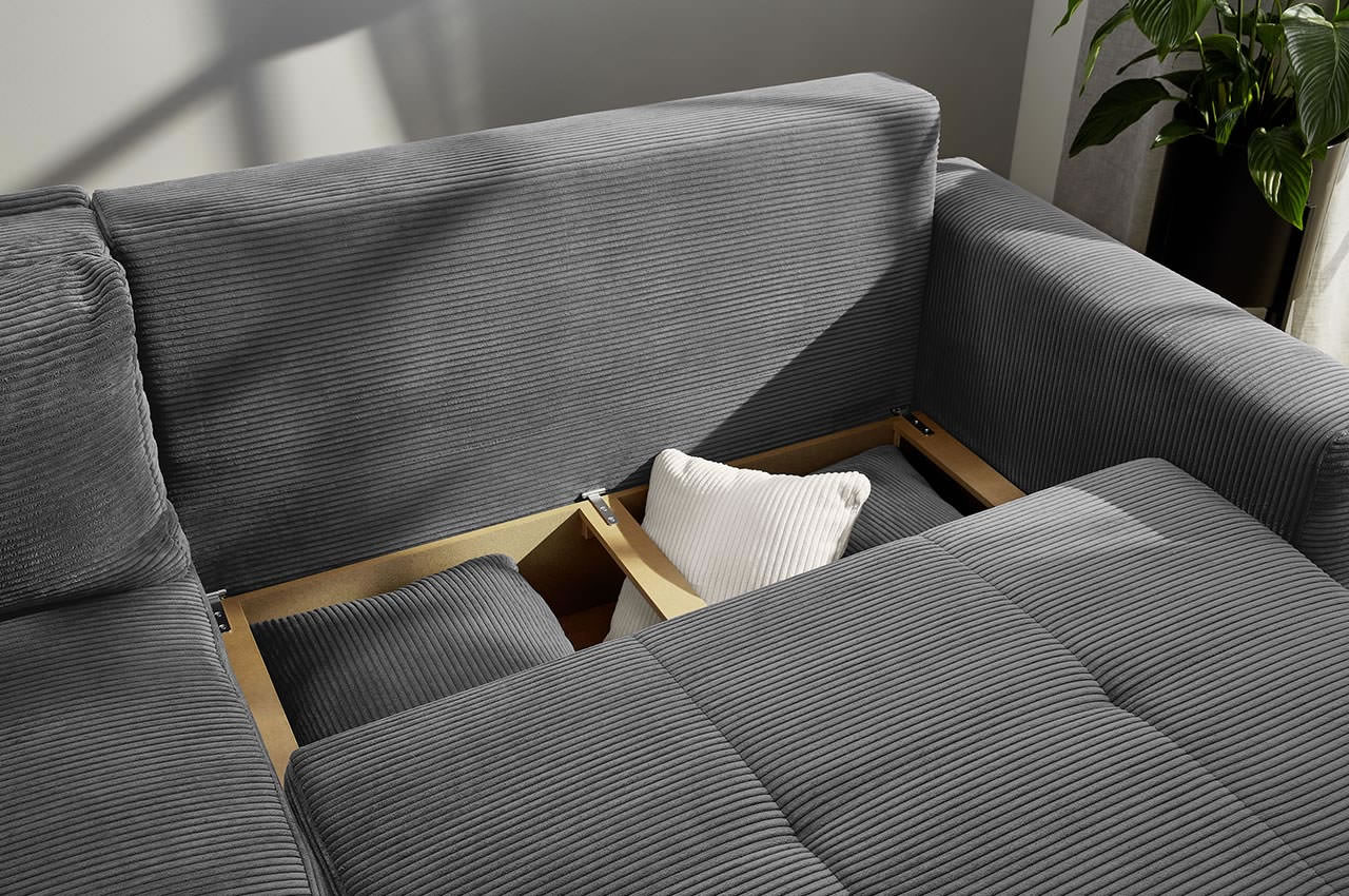 sunset ecksofa variante links cord 426 09 grau milieu detailbild bettkasten sunset ecksofa variante links cord 426 09 grau milieu detailbild bettkasten