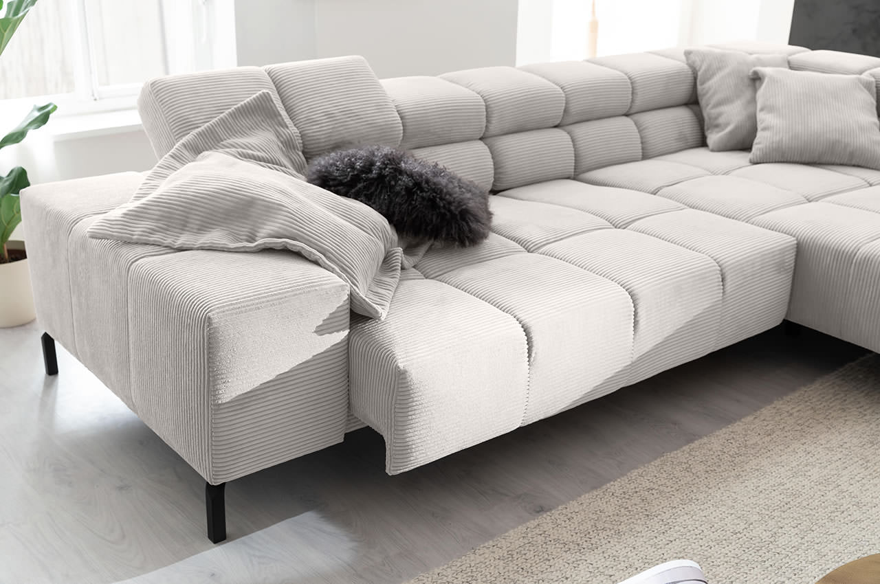 wilson mega ecksofa rechts cordstoff hellgrau sitztiefenverstellung wilson mega ecksofa rechts cordstoff hellgrau sitztiefenverstellung