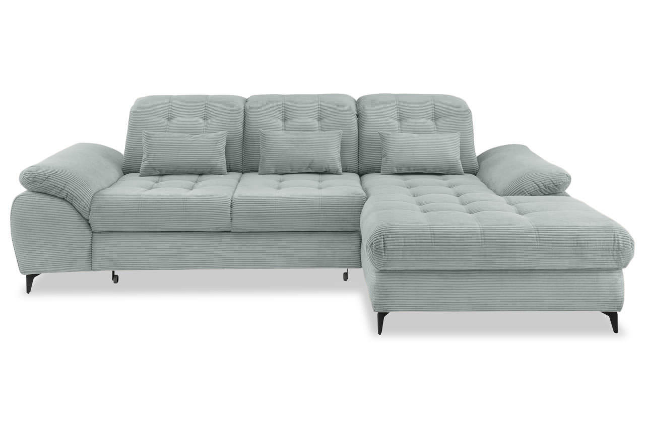 benformato delphino ecksofa variante rechts cord 4803 aqua frontansicht benformato delphino ecksofa variante rechts cord 4803 aqua frontansicht