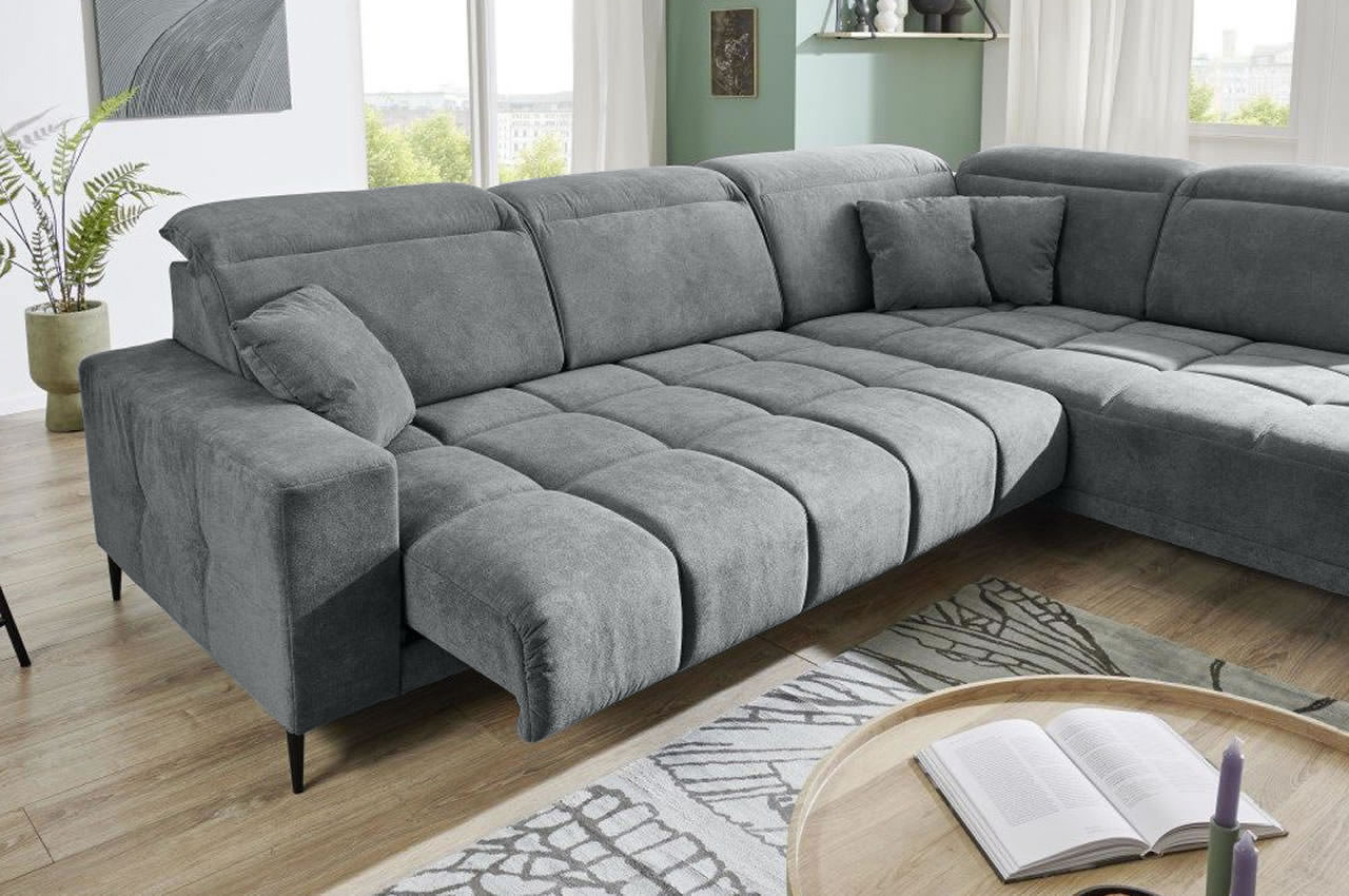 livorno ecksofa mit ottomane rechts aragon 93 grau detailbild sitztiefenverstellung livorno ecksofa mit ottomane rechts aragon 93 grau detailbild sitztiefenverstellung