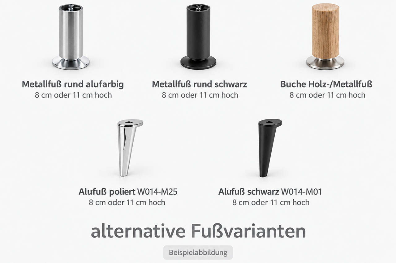 Alternative Sofa Fuvarianten in fnf Ausfhrungen Alternative Sofa Fuvarianten in fnf Ausfhrungen