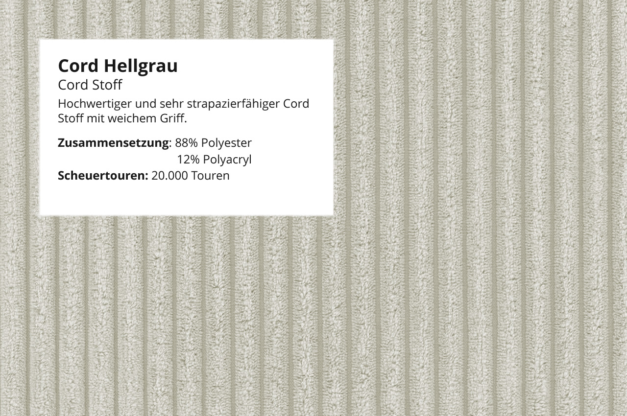Cord Hellgrau