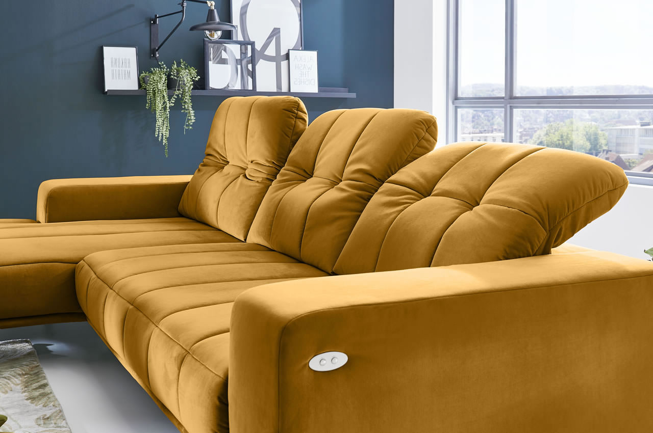 mp in20128 ecksofa elisa links stoff salsa curry milieu detailbild kopfteilverstellung