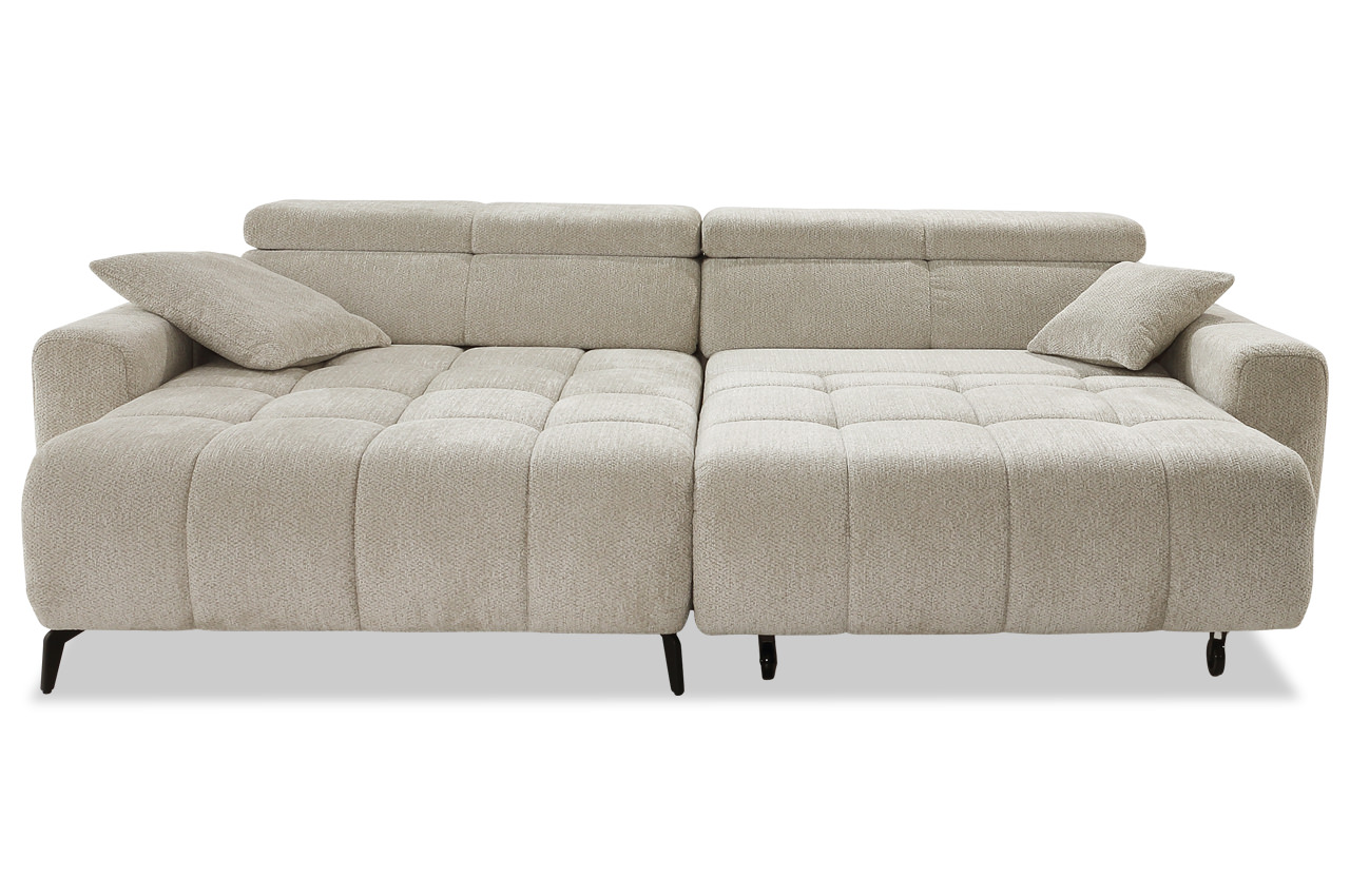 ecksofa racer links 454 17 greige frontansicht mit elektrischer verstellung ecksofa racer links 454 17 greige frontansicht mit elektrischer verstellung