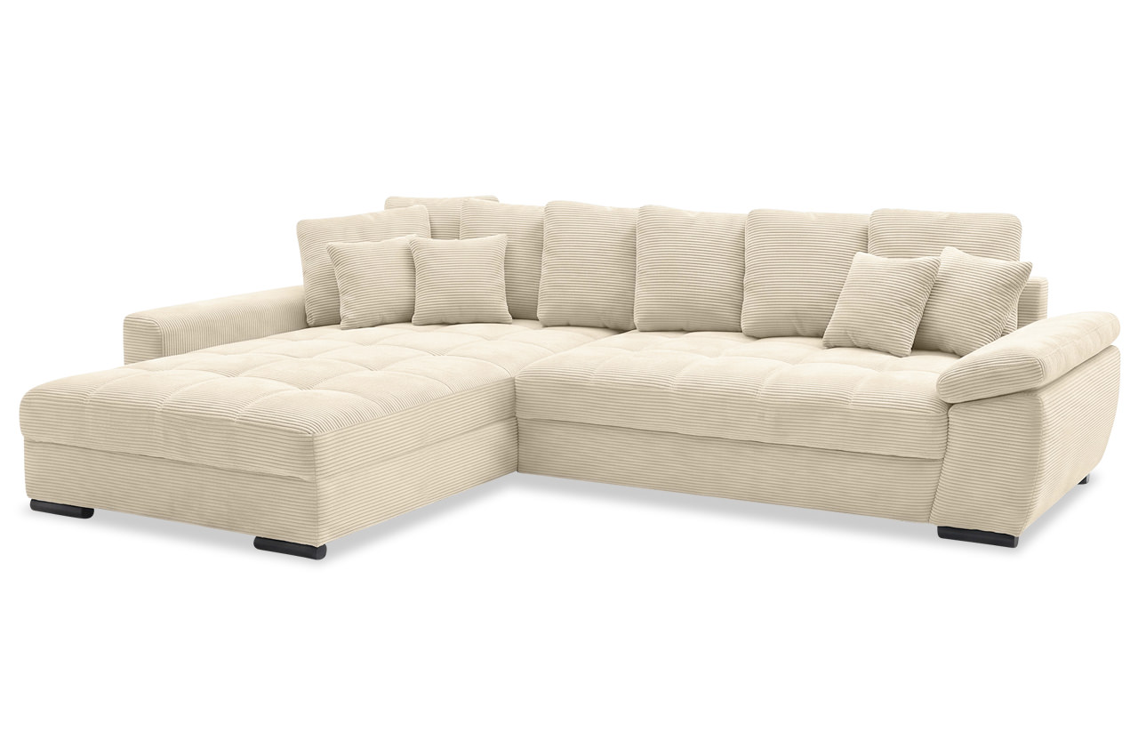 farina ecksofa links cordstoff stripes 8622 creme