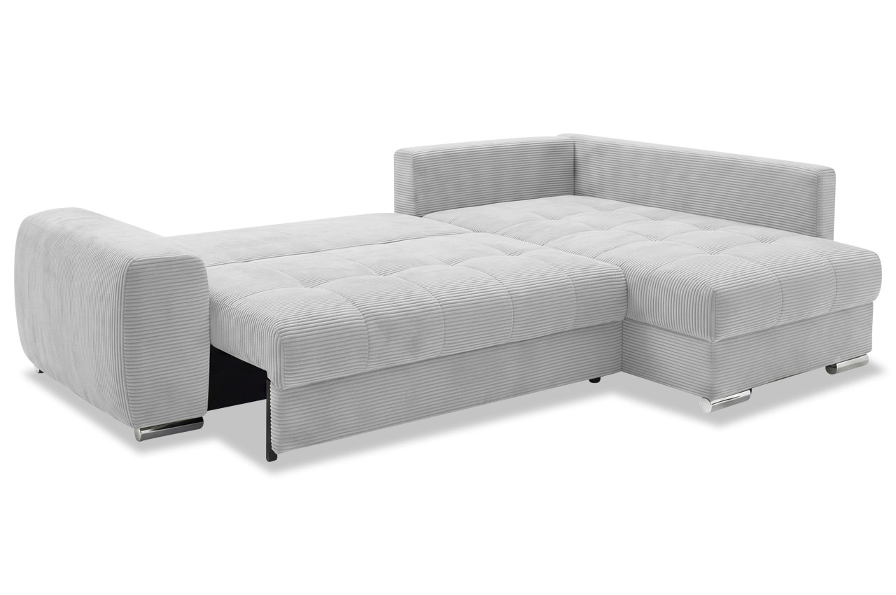 ecksofa mykonos rechts cord stripes 8637 grau schlaffunktion ecksofa mykonos rechts cord stripes 8637 grau schlaffunktion