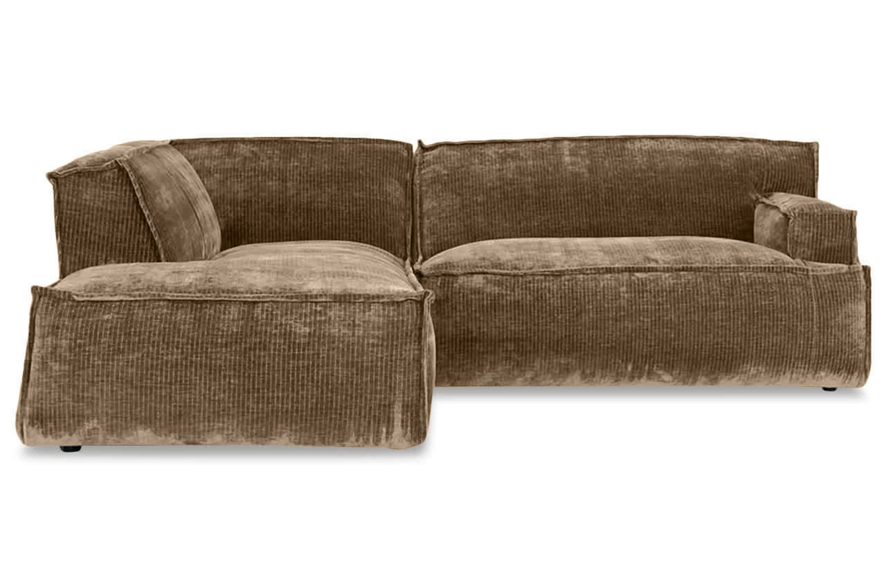 Ecksofa Platani Ottomane links Levis 14 Gold Frontansicht