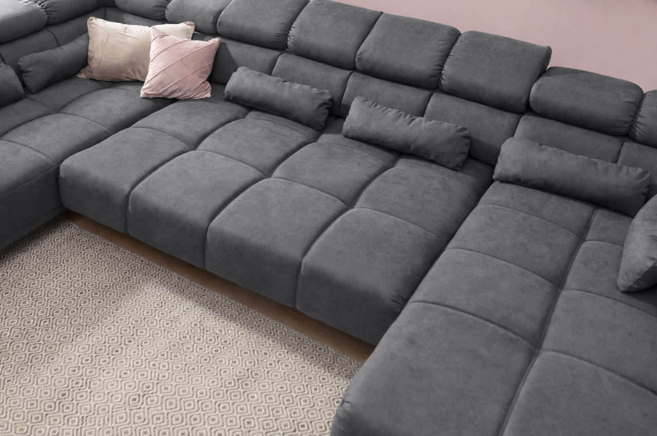 wohnlandschaft speed links stoff lino 17 dunkelgrau detailansicht