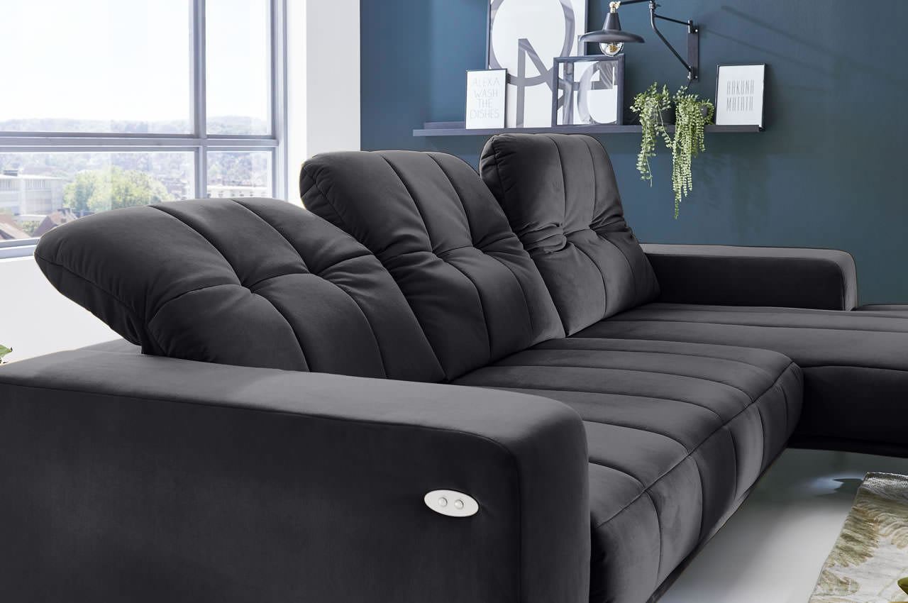mp in20128 ecksofa elisa rechts stoff salsa anthrazit milieu detailbild kopfteilverstellung