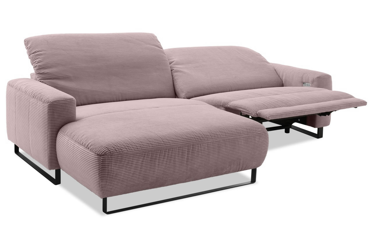 empire ecksofa links cord rosa relaxfunktion