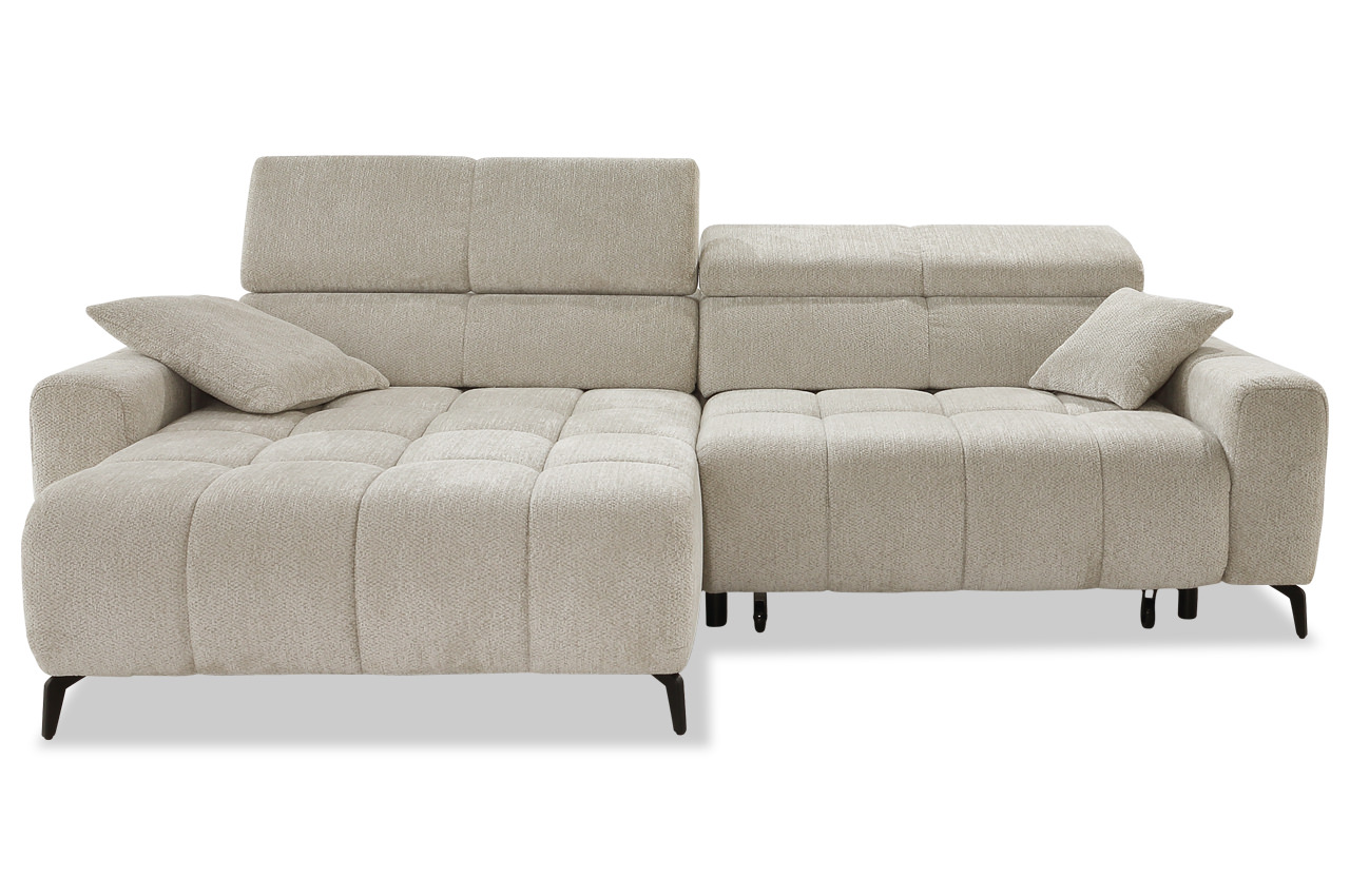 ecksofa racer links 454 17 greige frontansicht mit kopfteilverstellung ecksofa racer links 454 17 greige frontansicht mit kopfteilverstellung