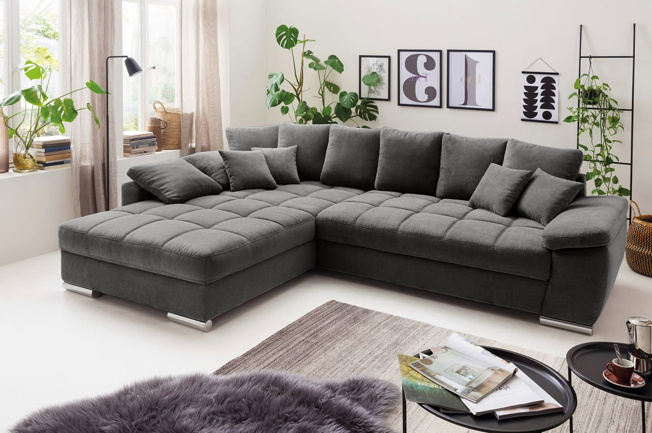 farina ecksofa variante links stoff leaf 09 anthrazit milieubild