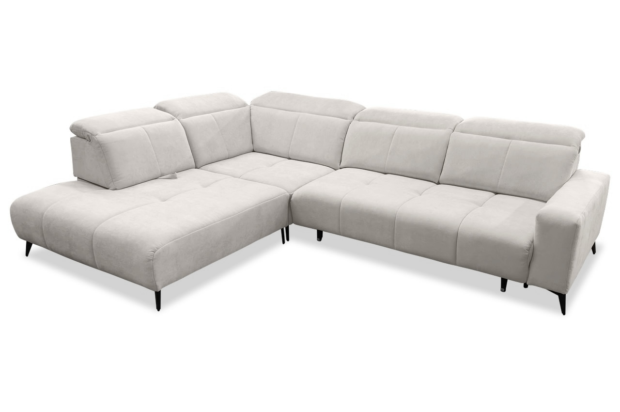 Ecksofa Parino Ottomane links optional mit elektrischer Verstellung