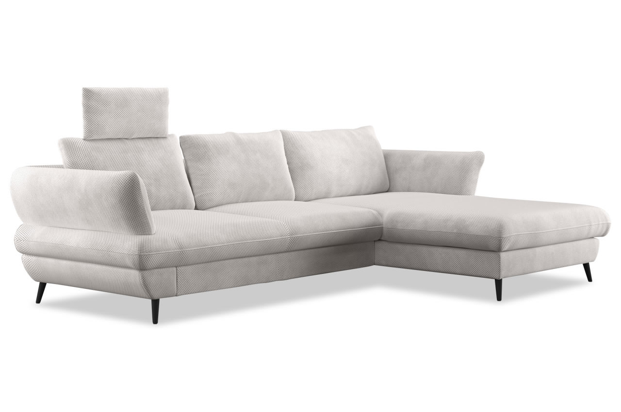 balou cotta ecksofa rechts stoff miracle c272 natural mit kopfstuetze