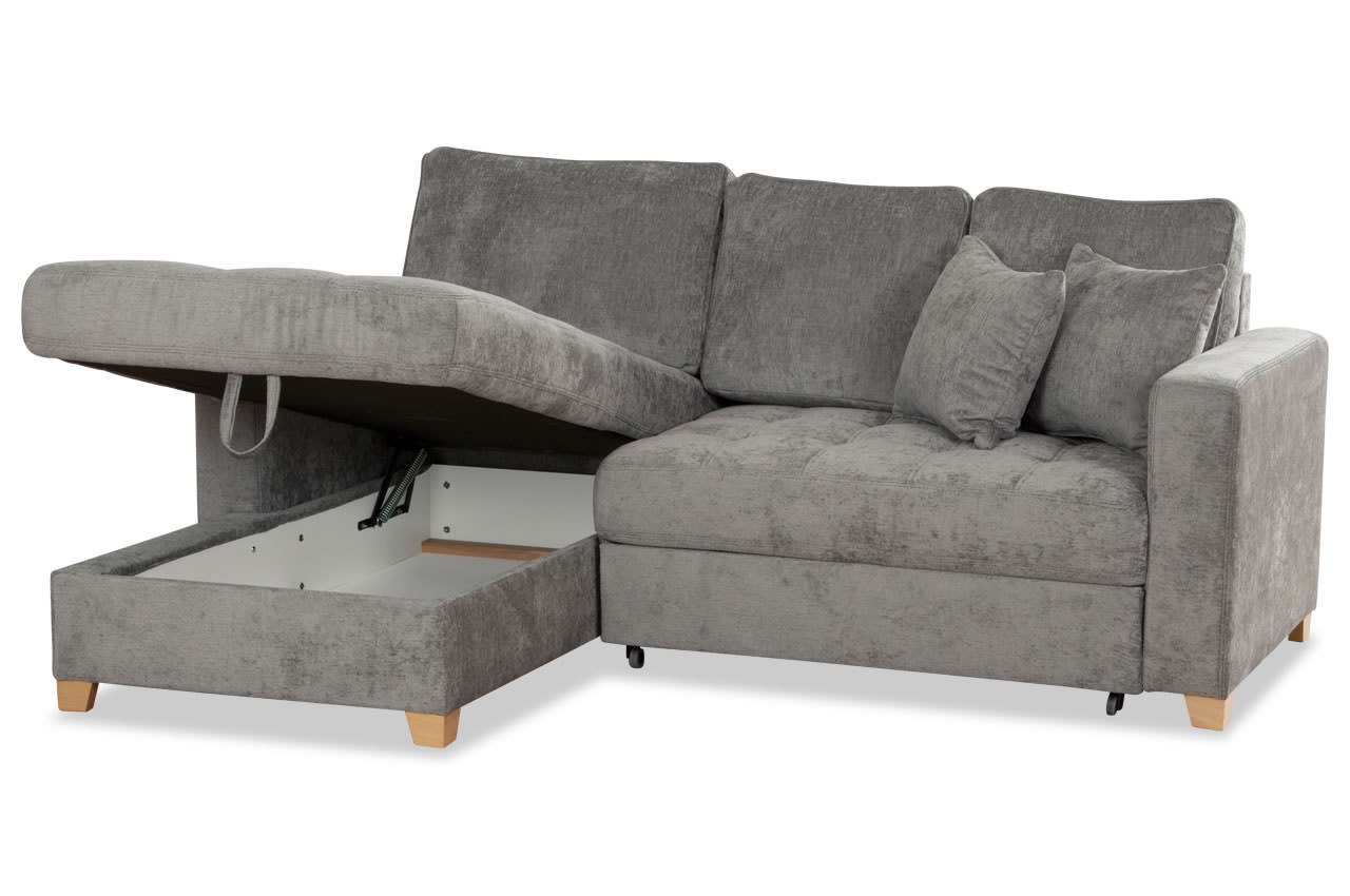 split ecksofa links 6113 hellgrau mit bettkasten