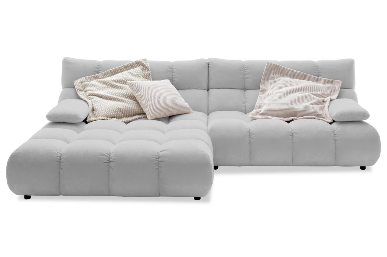 graceland ecksofa mit recamiere links roma platin frontansicht graceland ecksofa mit recamiere links roma platin frontansicht