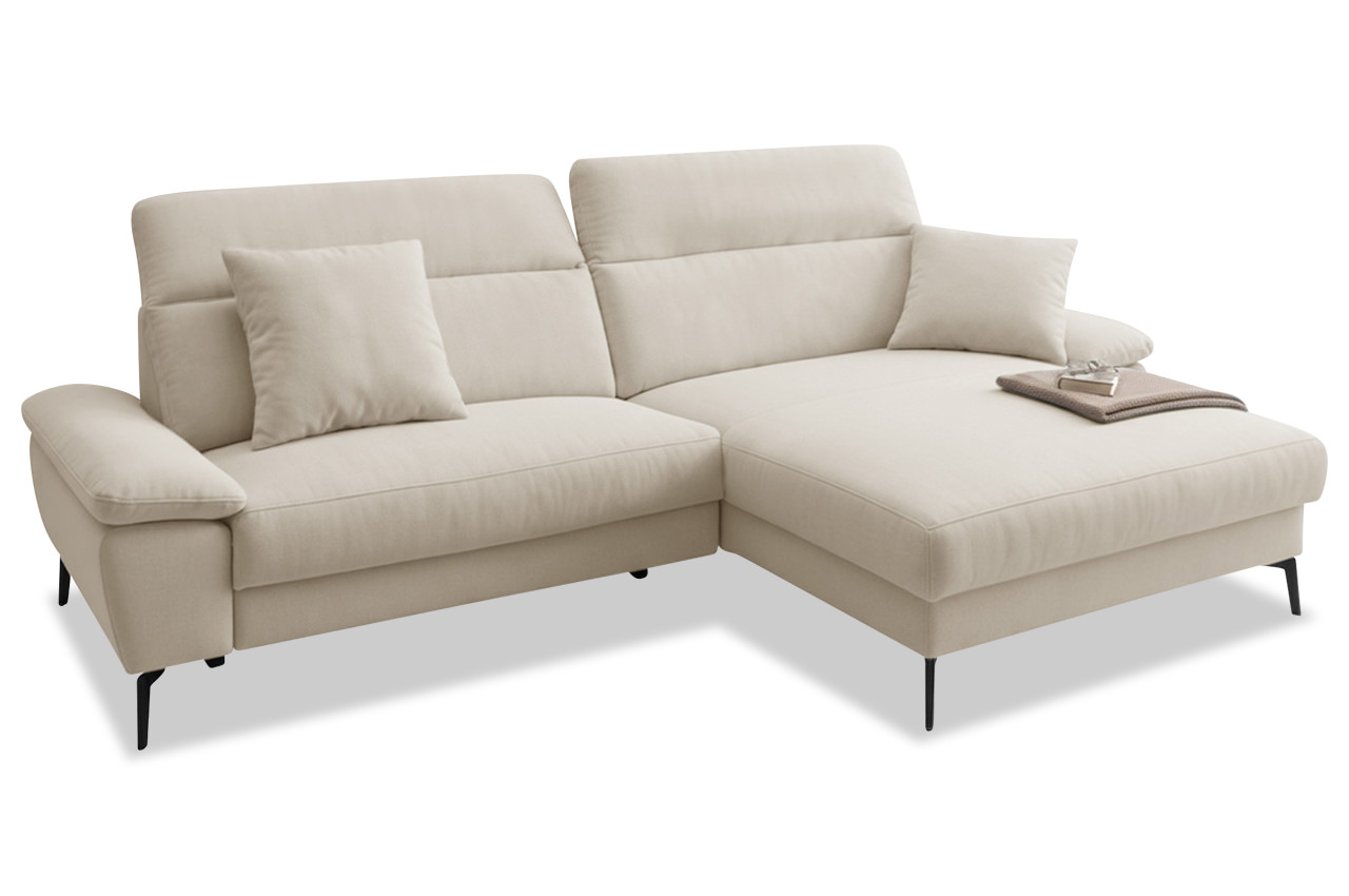 cancelli ecksofa rechts stoff tonia 750001 creme