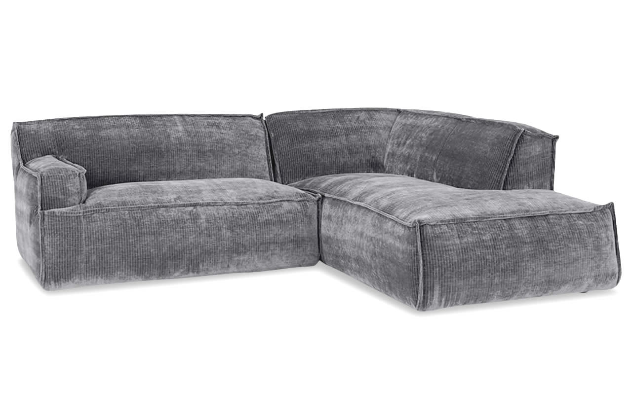 Ecksofa Platani Ottomane rechts Levis 168 Dunkelgrau Ecksofa Platani Ottomane rechts Levis 168 Dunkelgrau