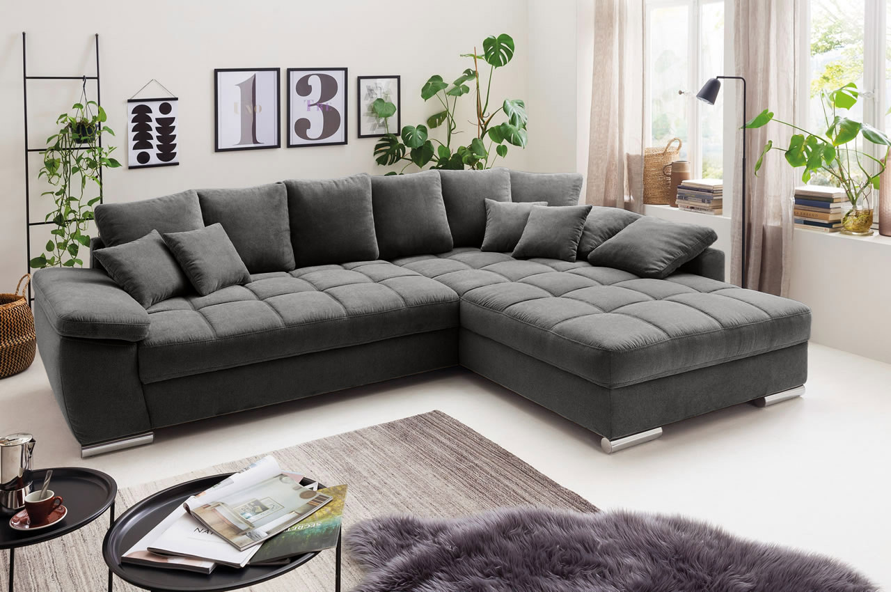 farina ecksofa variante rechts stoff leaf 09 anthrazit milieubild