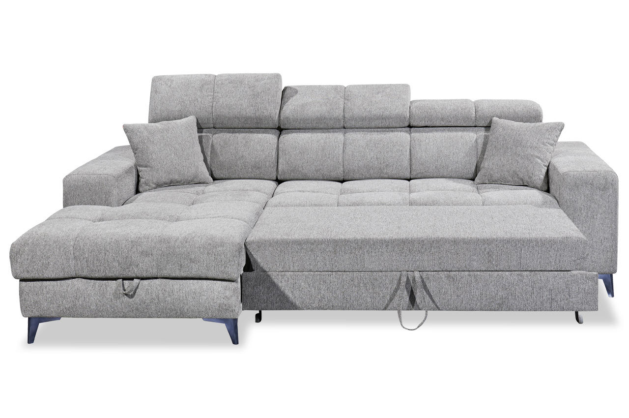 Ecksofa Sydney 2 links Glow 05 Taupe Bettfunktion